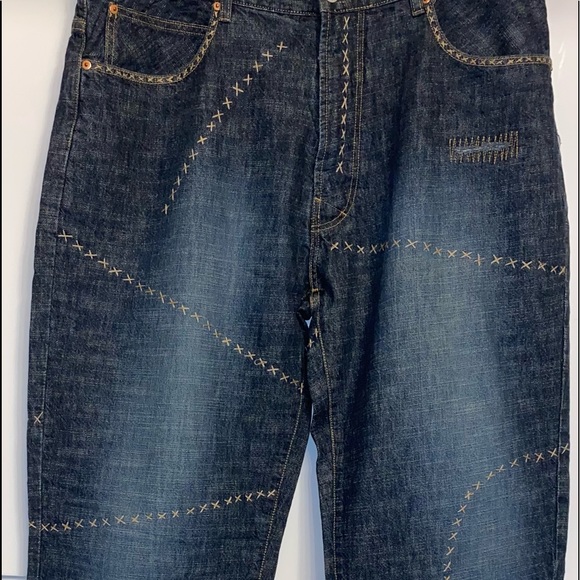Azure Denim Stitch Design Jeans Men’s - Picture 5 of 7